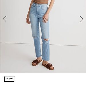 Madewell The Perfect Vintage Straight Jean with Magic Pockets.